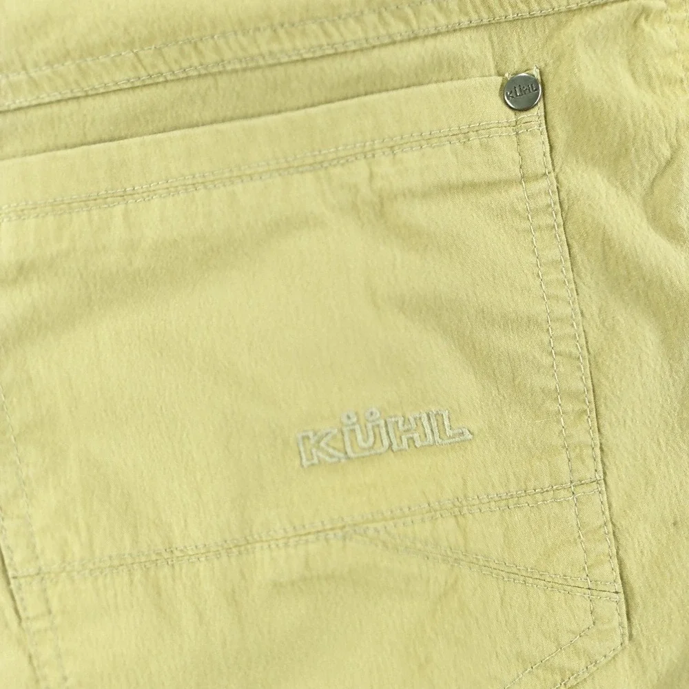 Kuhl Shorts Mens 32 Beige 9 Inch Canvas Stretch Chino Hiking Travel Casual